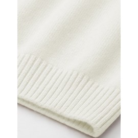 1pc HDW Men'S Casual Viscose Sweater - Crew Neck, Solid Color, Loose Fit, Knit Fabric with Slight Stretch, Regular Style 1pc HDW Men'S Casual Viscose Sweater - Crew Neck, Solid Color, Loose Fit, Knit Fabric with Slight Stretch, Regular Style