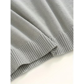 Men'S Casual Solid Color Button-Design Sweater | 100% Polyester Knit Fabric | Medium Stretch | Polo Collar | Loose Fit | Fall/Winter Collection Men'S Casual Solid Color Button-Design Sweater | 100% Polyester Knit Fabric | Medium Stretch | Polo Collar | Loose Fit | Fall/Winter Collection