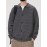 Men'S Fall/Winter Casual Rib-Knit Cardigan, Acrylic Blend, Preppy Style, Loose Fit, Relaxed Shoulder, Long Sleeve, Solid Color, Medium Stretch, Knit Fabric, with Lapel Collar and Open Front for Men
