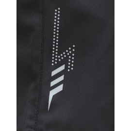 Men's Solid Shorts With Zipper Pockets, Casual Elastic Waist Drawstring Shorts For Summer