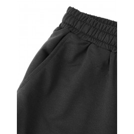 Men's Casual Cross Print Shorts with Pockets - Breathable Polyester, Machine Washable